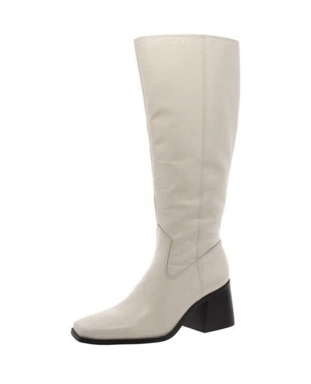 New Vince Camuto Women's Sangeti Wide Calf (XC) Boot Ivory Leather size 7 Wide